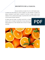 Texto Descriptivo de La Naranja y Miel de Abeja