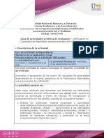 Guía de Actividades y Rúbrica de Evaluación - Certificación de Competencias Habilidades Socioemocionales Del E-Mediador