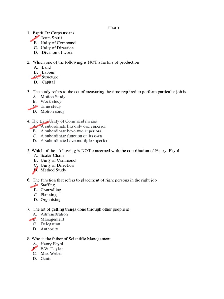 Unit 1 - MCQ | PDF