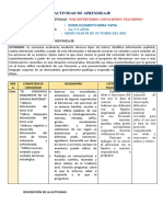 Actividades Aprendizaje Miercoles 3 de Nov