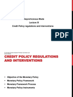 AS 9 - Credit Policy Regulations and Interventions