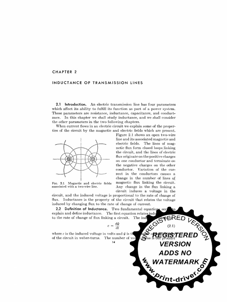 Inductance of A Transmission Line | PDF