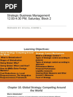 Chapter 10. Global Strategy - Competing Around The World