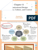 Chapter 11 Organizational Design Structur, Culture and Control
