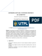 Determinación Del Contenido Proteico de Los Alimentos