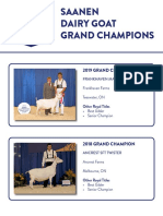 Saanen Dairy Goat Grand Champions