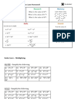 Index laws-HW