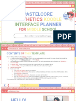 Pastelcore Aesthetics Koodle Interface Planner For Middle School by Slidesgo