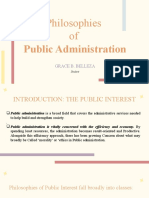 Philosophies Of: Public Administration