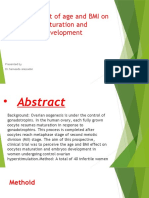 The Impact of Age and BMI On Oocyte Maturation and Embryo Development