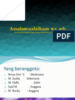 Assalamualaikum Wr. WB.: Kami Dari Kelompok 8 Ingin Mempresentasikan Hasil Diskusi Kami