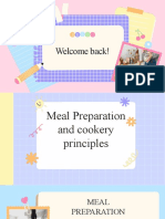 Lesson 4 - Meal Preparation and CookeryPrinciples