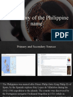 The History of The Philippine Name RPH Group 4