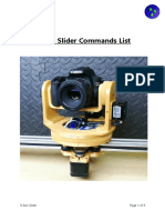 3-Axis Slider Commands List