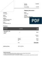 Invoice: Shipping Information Billing Information