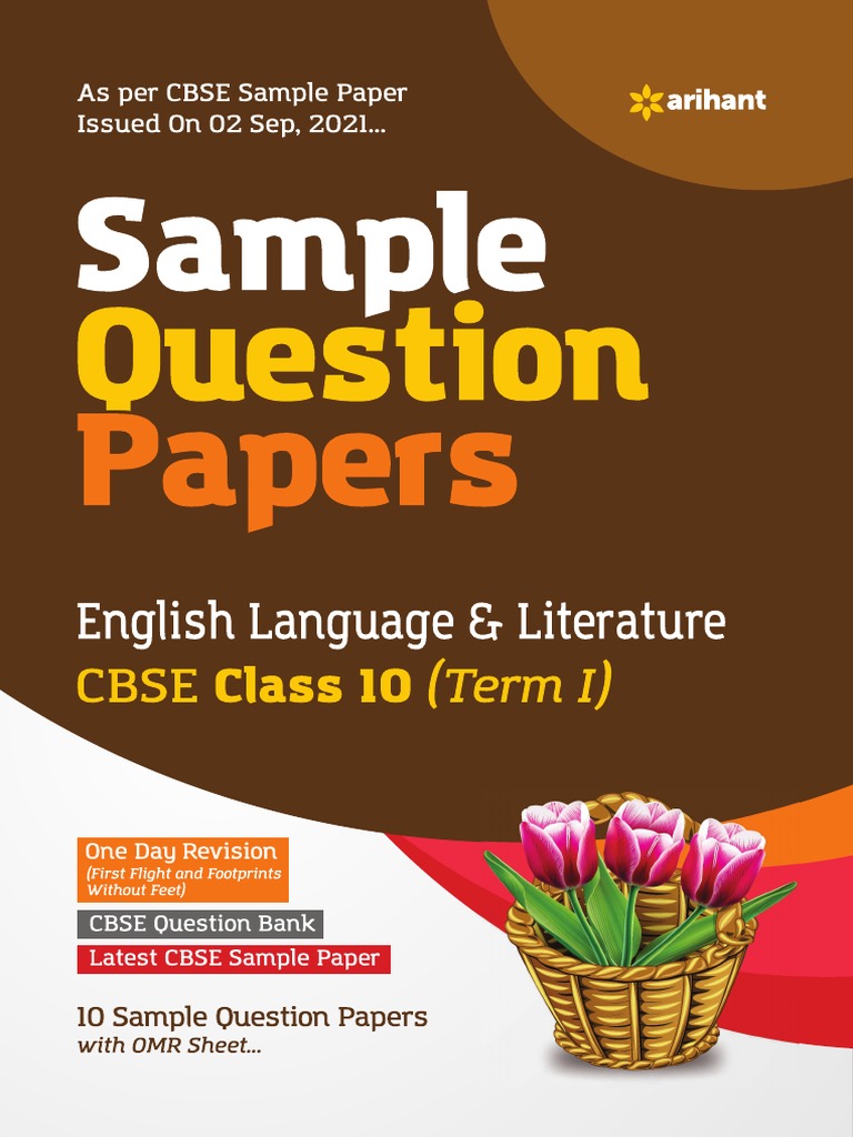 Arihant English Class 10 Term 1 Sample Paper PDF Multiple Choice
