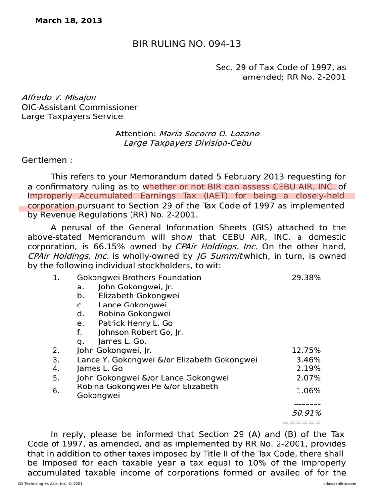 IAET BIR Case - 211123 - 122835 | PDF | Taxes | Stocks
