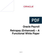 Oracle Payroll Retropay (Enhanced) - A Functional White Paper