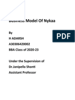Business Model of Nykaa: by H Adarsh A30306420002 BBA Class of 2020-23