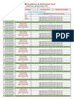 Engineering Class & Exam Routine (English Medium)