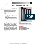 High Effi Ciency TMP Barrier Filters: Gas Turbine Inlets