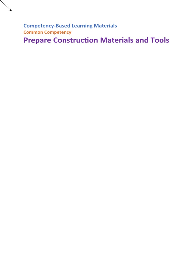 Prepare Construction Materials and Tools Final PDF Concrete Screw