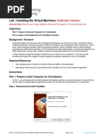 Lab - Installing The Virtual Machines: (Instructor Version)