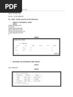 DBMS SQL Practice questions shivani