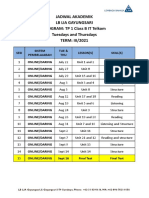 Academic Schedule TP IT Telkom