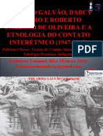 EDUARDO GALVÃO, DARCY RIBEIRO E ROBERTO CARDOSO DE OLIVEIRA E A ETNOLOGIA DO CONTATO INTERÉTNICO (1947-1967) - aula ufpe