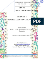 GEC 002 Mathematics in The Modern World