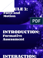MODULE 3 (Force and Motion)