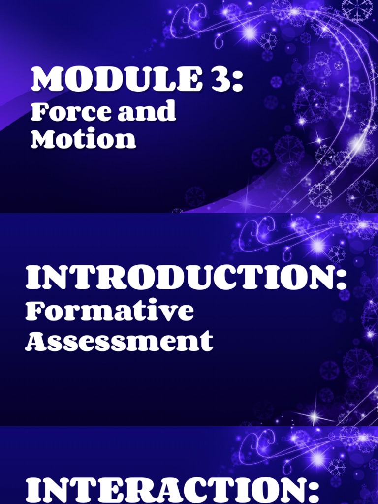MODULE 3 (Force and Motion) | PDF | Force | Newton's Laws Of Motion
