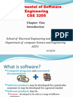 Fundamental of Software Engineering CSE 3205: Chapter-One