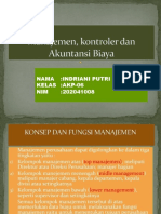 Manajemen, Kontroler Dan Akuntansi Biaya