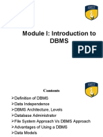 Module I: Introduction To Dbms