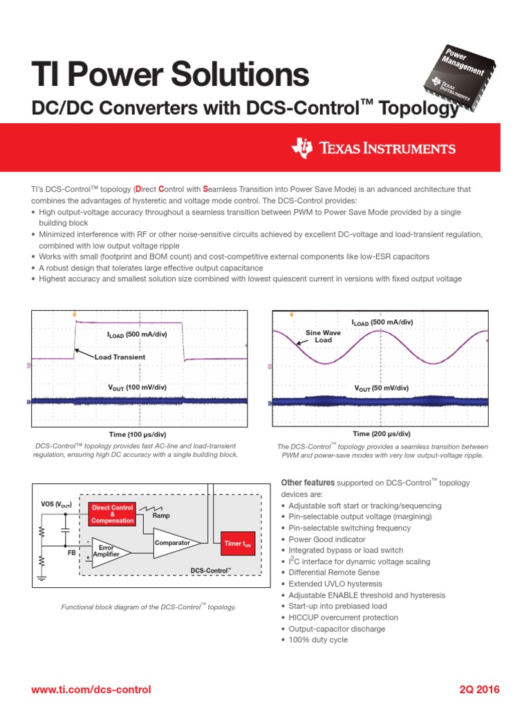 TI Power Solutions: DC/DC Converters With DCS-Control Topology | PDF ...