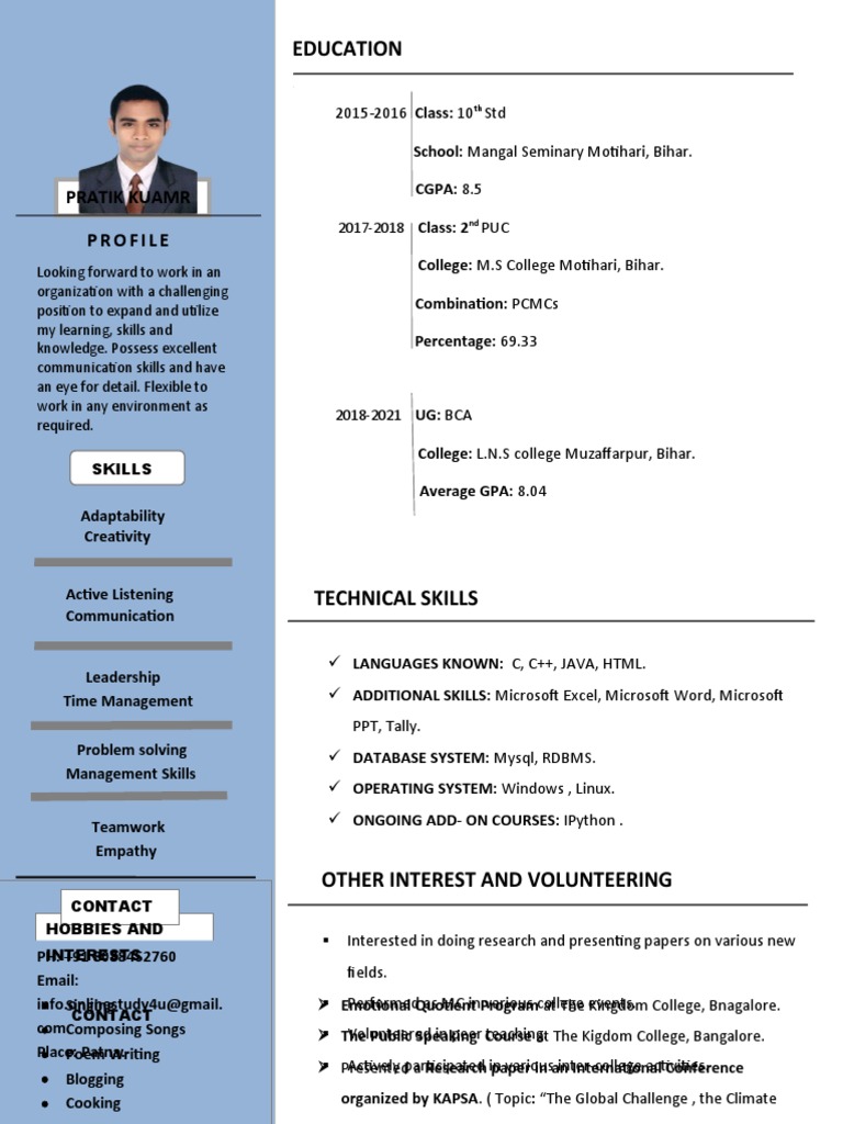 Sample Resume Infosys Cade6fb5 72c6 4129 A18a 155be8f25342 | PDF 