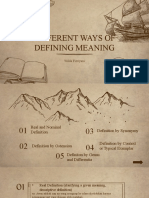 Different Ways of Defining Meaning