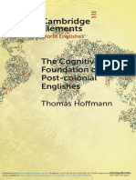 The Cognitive Foundation of Post Colonial Englishes