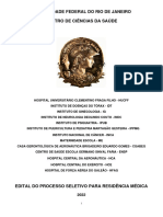 Edital Processo Seletivo - Residncia Mdica 2022 - Final
