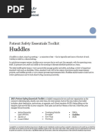 Huddles: Patient Safety Essentials Toolkit