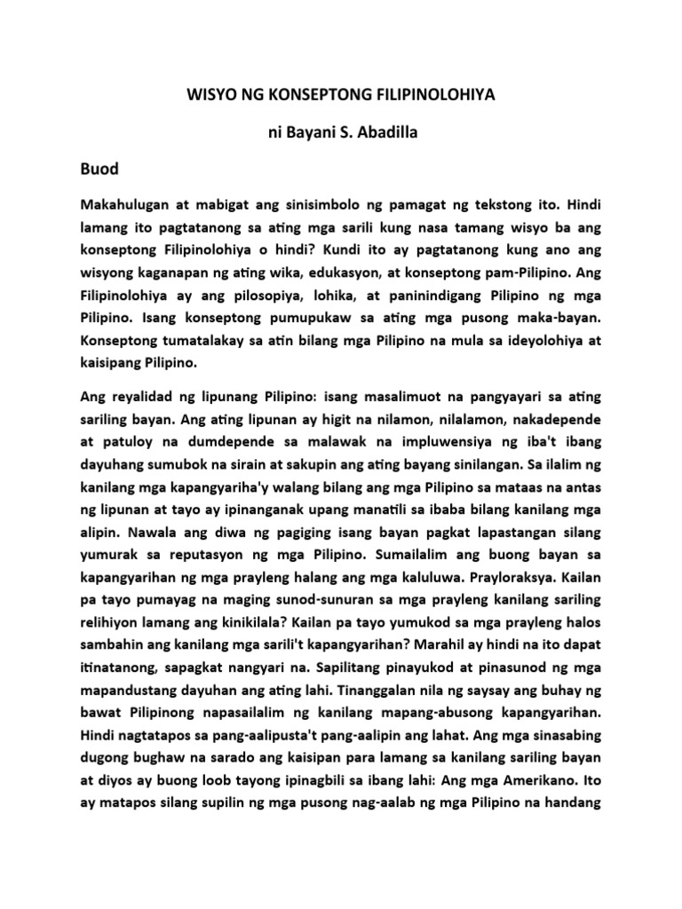 WISYO NG KONSEP-WPS Office | PDF