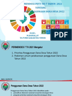 Sosialisasi Permendes No 7 THN 2021 Prioritas Penggunaan Dana Desa 2022