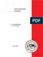 Coordinate Systems in Geodesy: E. J. Krakiwsky D. E. Wells