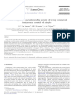 Volatile Composition and Antimicrobial Activity of Twenty Commercial Frankincense Essential Oil Samples