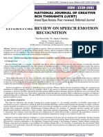 Literature Review On Speech Emotion Recognition: Tiya Maria Joshy, Dr. Anjana S Chandran