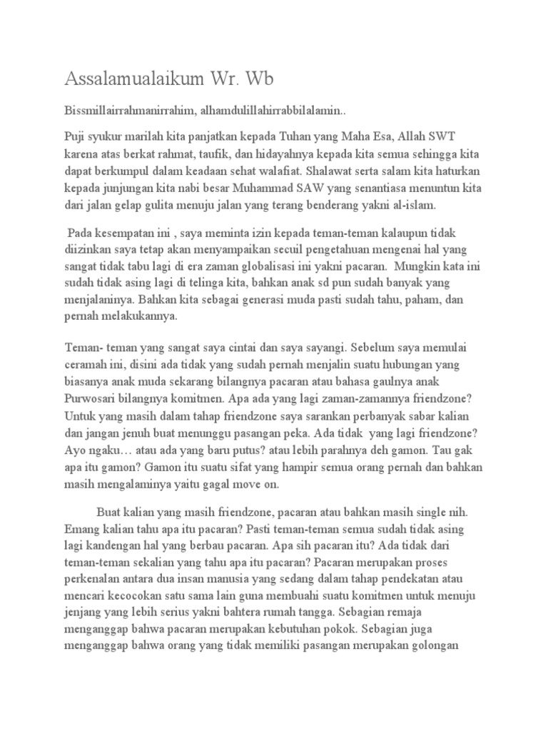 Ceramah Bahaya Pacaran dalam Islam | PDF | Agama & Spiritualitas