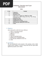 OS Definations and Types