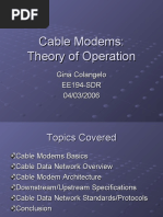 Cable Modems: Theory of Operation